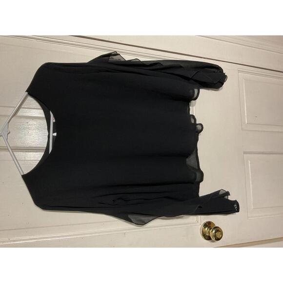 Xhilaration Tops - Xhilaration black long sleeve Medium Blouse shirt